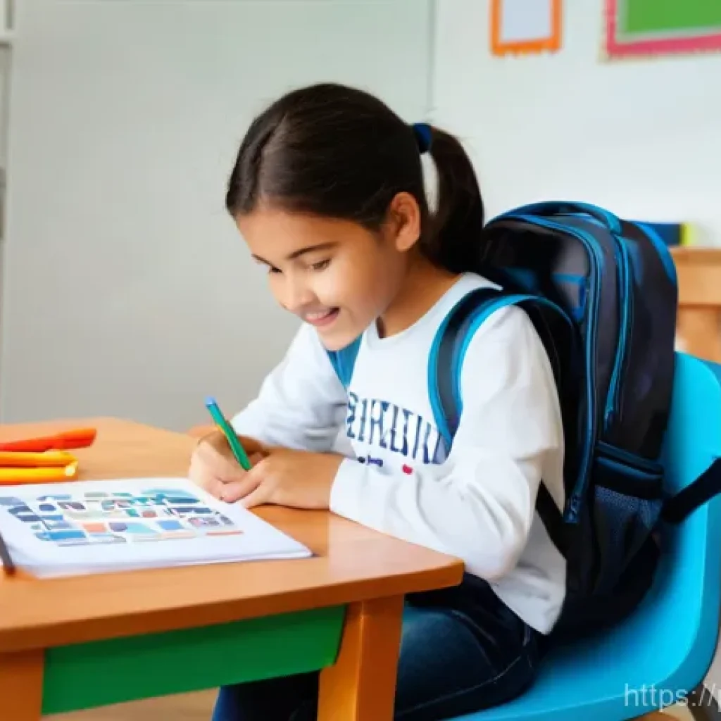 중학교 이러닝 활용법 - **Prompt 1: Empowering Autonomy in a Digital Classroom**
"A bright, naturally lit home study spa...