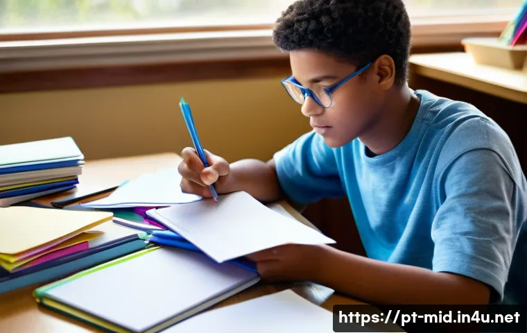 중학교 학습 효과 분석 - **Prompt 1: Active Learning with Flashcards and Mind Maps**
"A diverse teenage student, wearing ...
